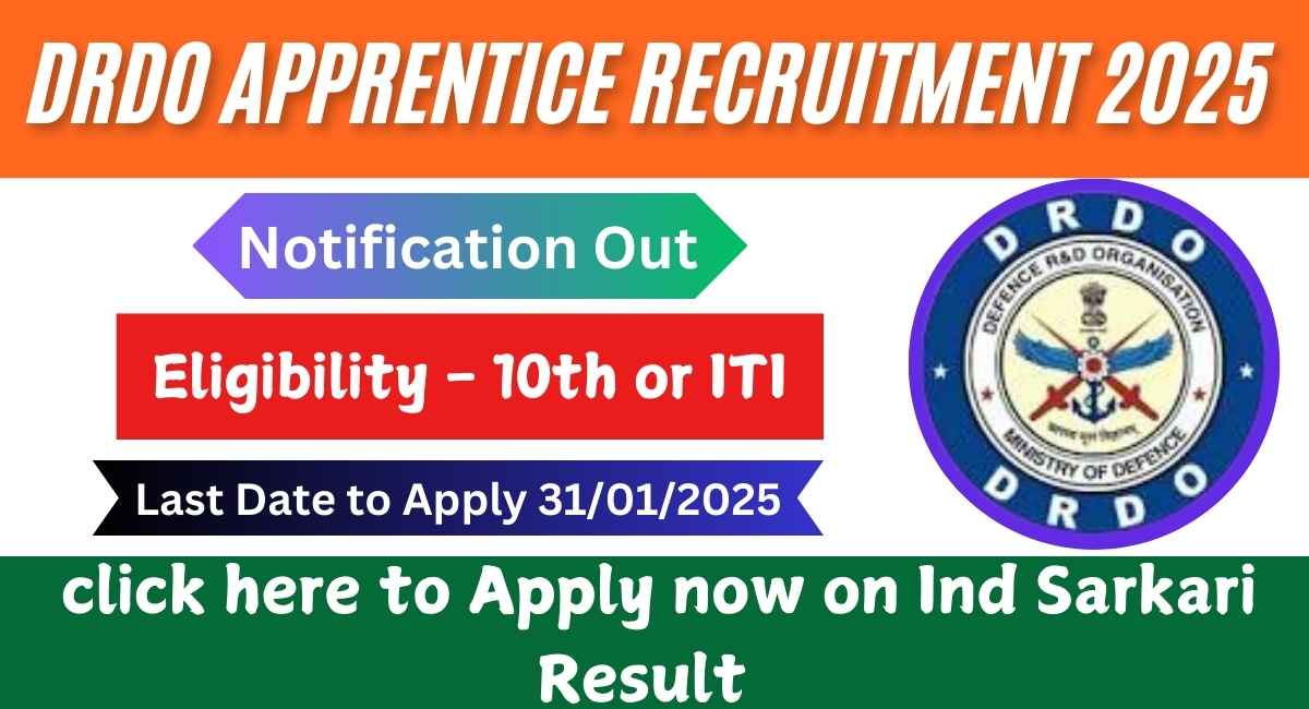 DRDO Apprentice Recruitment 2025