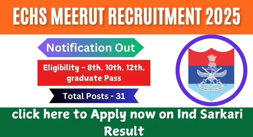 ECHS Meerut Recruitment 2025